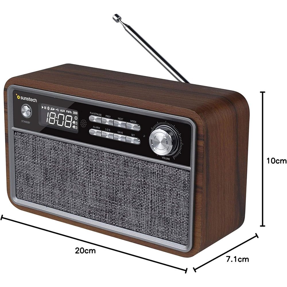 Dimensiones Radio Sunstech vintage RPBT500