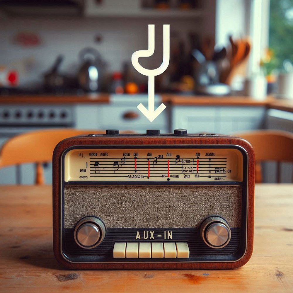 retro radio vintage aux-in