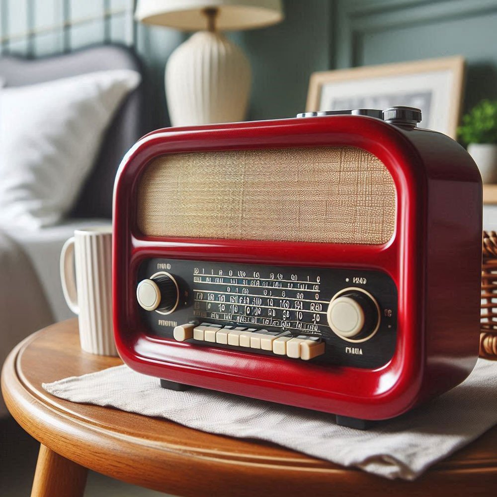 radio vintage roja