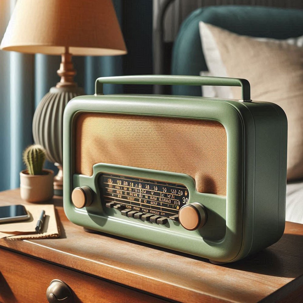 radio vintage verde