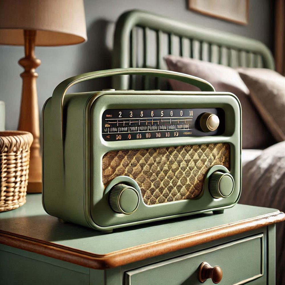 radio vintage verde