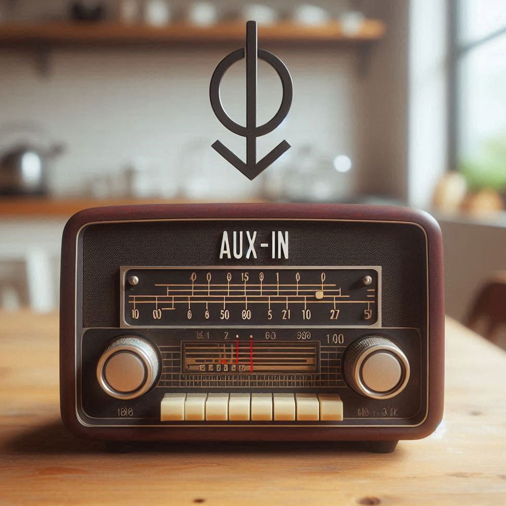 retro radio vintage aux-in